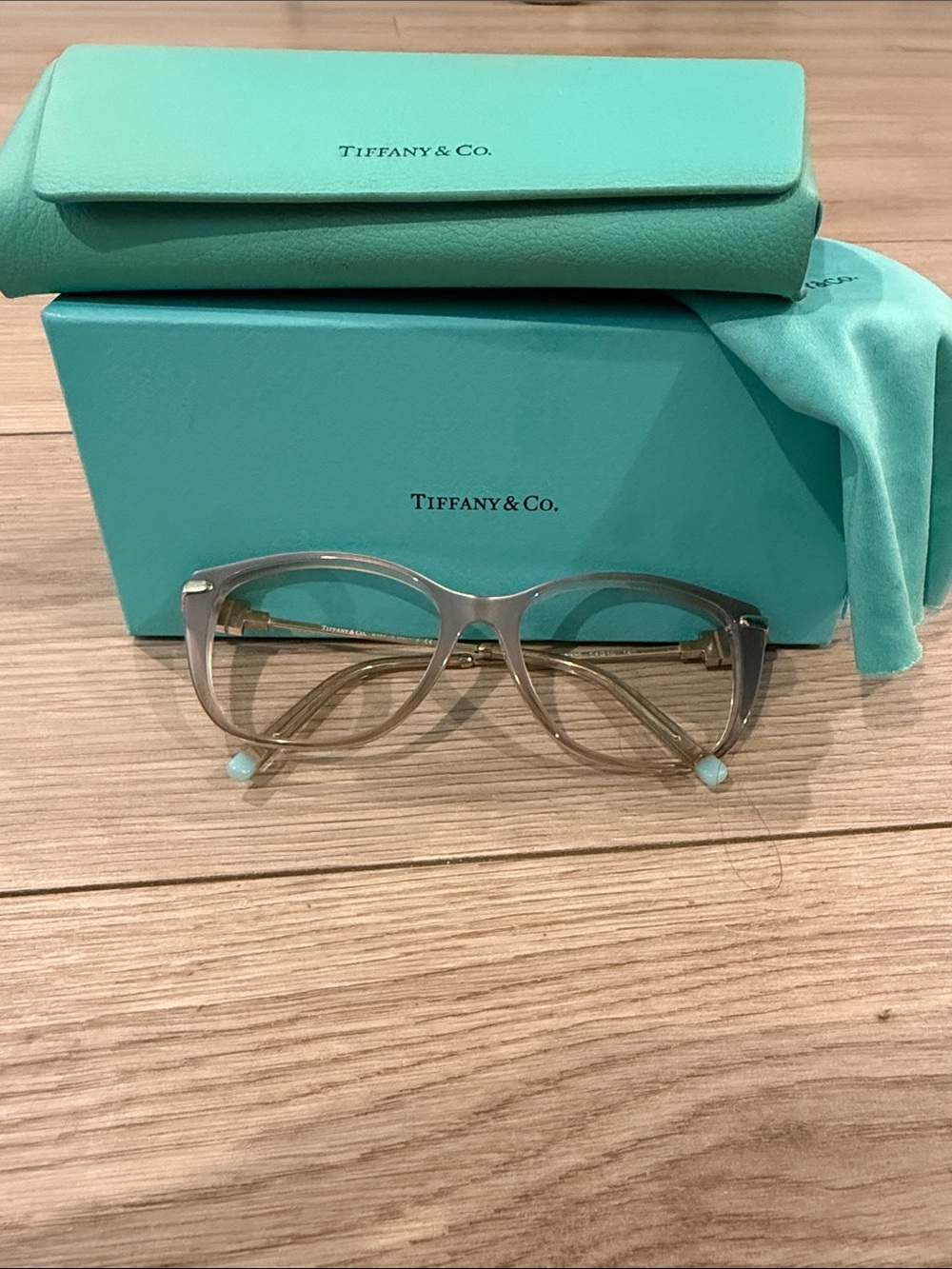 Tiffany & Co. Frames (2216)Turquoise Eyewear Case and Pouch Set
